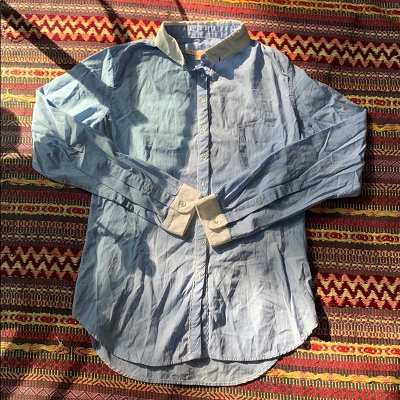 Beautiful Light Blue Sandro Button Up - Picture 2 of 7